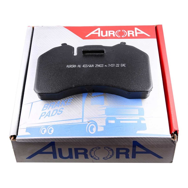 Комплект дисковых тормозных колодок AURORA AU403 для дискового тормоза BPW TS2 4309 (WVA 29403) (фото 1)