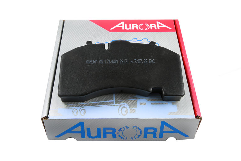 Комплект дисковых тормозных колодок AURORA AU171 для дискового тормоза BPW - Knorr SK7 (WVA 29171) (фото 1)