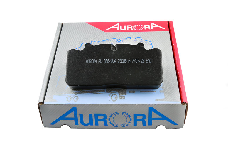 Комплект дисковых тормозных колодок AURORA AU088 для дискового тормоза Knorr SB7,SN7 (WVA 29088) (фото 1)