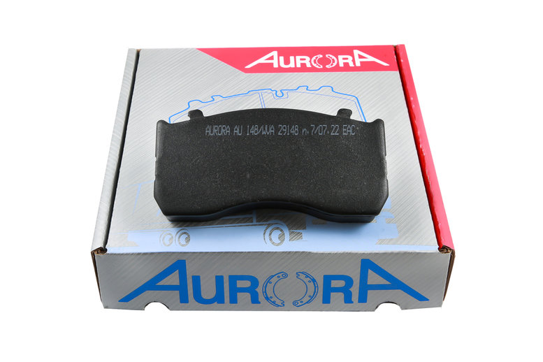Комплект дисковых тормозных колодок AURORA AU148 для дискового тормоза MB Atego, SAF SKRB, MAN (WVA 29148) (фото 1)